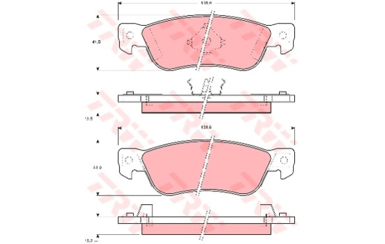 Bromsbeläggssats, skivbroms GDB768 TRW