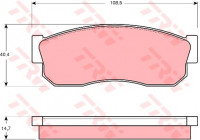 Bromsbeläggssats, skivbroms GDB988 TRW