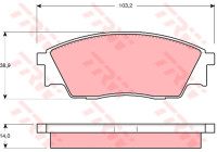 Bromsbeläggssats, skivbroms GDB991 TRW