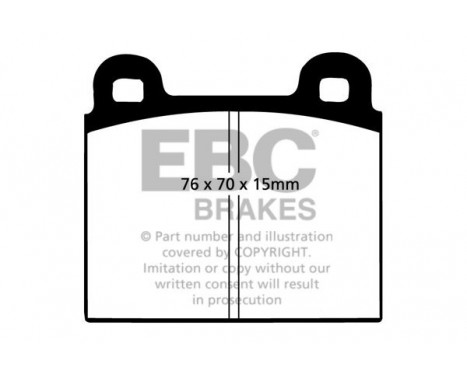 Bromsbeläggssats, skivbroms Greenstuff DP2103 EBC, bild 4