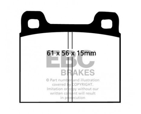 Bromsbeläggssats, skivbroms Greenstuff DP2104 EBC, bild 4