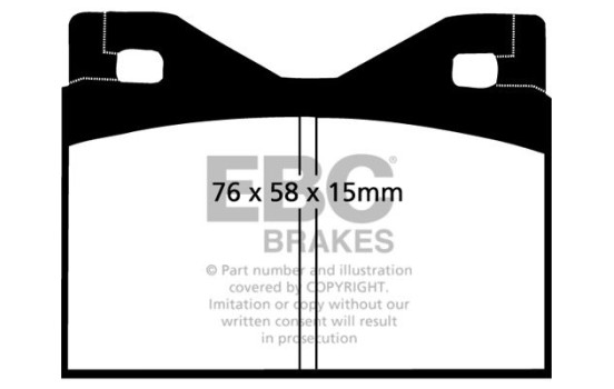 Bromsbeläggssats, skivbroms Greenstuff DP2126 EBC, bild 4