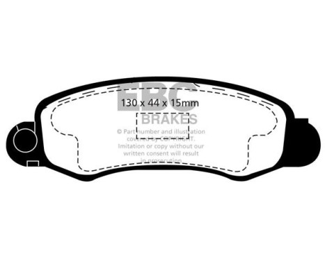 Bromsbeläggssats, skivbroms Greenstuff DP21345 EBC, bild 4