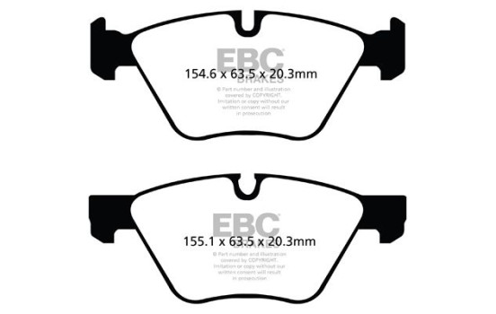Bromsbeläggssats, skivbroms Greenstuff DP21493 EBC, bild 4