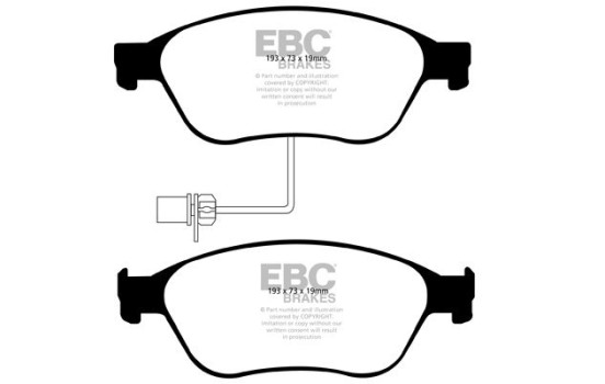 Bromsbeläggssats, skivbroms Greenstuff DP21535 EBC, bild 4