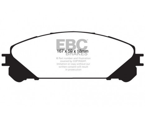 Bromsbeläggssats, skivbroms Greenstuff DP21837 EBC, bild 2