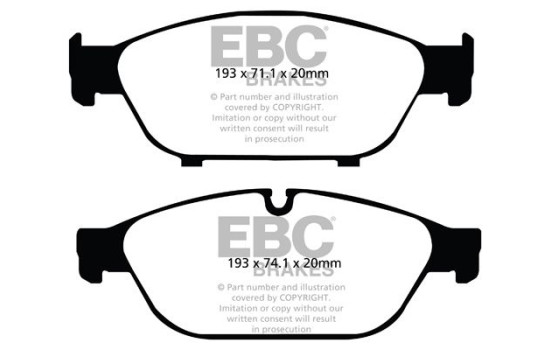 Bromsbeläggssats, skivbroms Greenstuff DP22086 EBC, bild 4