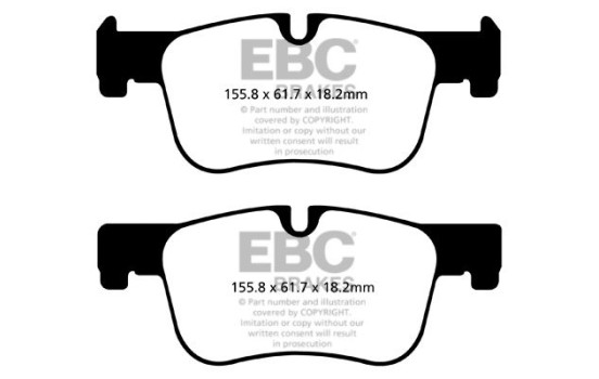 Bromsbeläggssats, skivbroms Greenstuff DP22143 EBC, bild 4