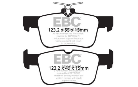 Bromsbeläggssats, skivbroms Greenstuff DP22160 EBC, bild 4