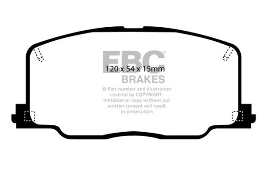 Bromsbeläggssats, skivbroms Greenstuff DP2725 EBC, bild 4