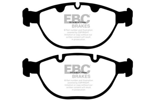 Bromsbeläggssats, skivbroms Greenstuff DP61472 EBC, bild 4