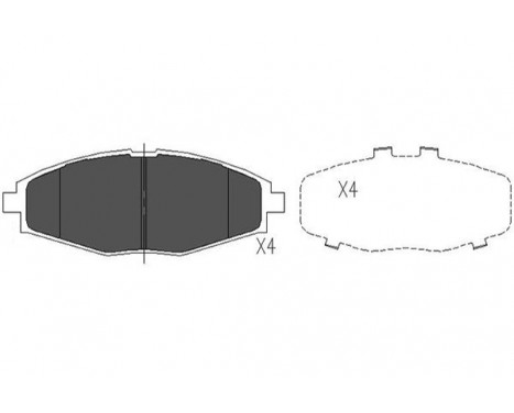 Bromsbeläggssats, skivbroms KBP-1002 Kavo parts