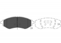 Bromsbeläggssats, skivbroms KBP-1003 Kavo parts