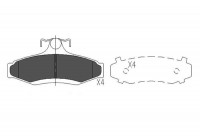 Bromsbeläggssats, skivbroms KBP-1006 Kavo parts