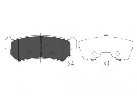 Bromsbeläggssats, skivbroms KBP-1007 Kavo parts