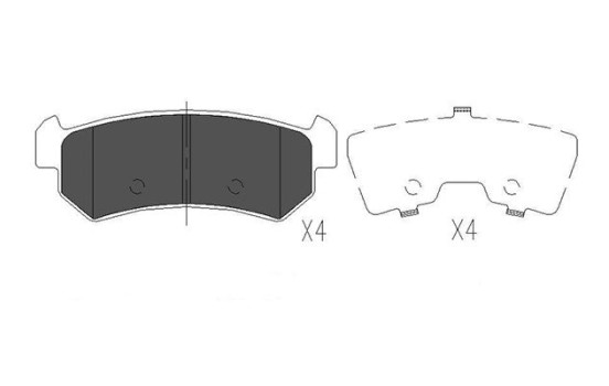 Bromsbeläggssats, skivbroms KBP-1007 Kavo parts