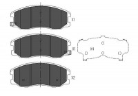 Bromsbeläggssats, skivbroms KBP-1009 Kavo parts