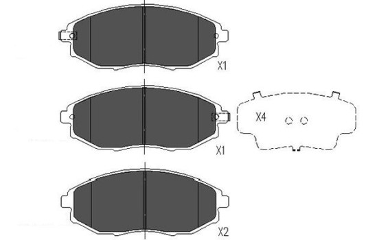 Bromsbeläggssats, skivbroms KBP-1011 Kavo parts