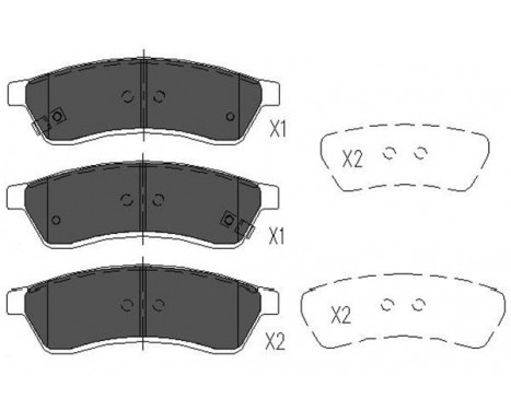 Bromsbeläggssats, skivbroms KBP-1012 Kavo parts