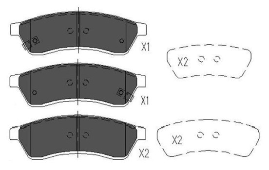 Bromsbeläggssats, skivbroms KBP-1012 Kavo parts, bild 2