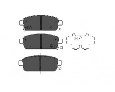 Bromsbeläggssats, skivbroms KBP-1013 Kavo parts