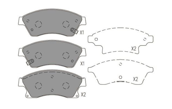 Bromsbeläggssats, skivbroms KBP-1016 Kavo parts
