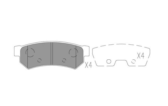 Bromsbeläggssats, skivbroms KBP-1020 Kavo parts