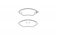Bromsbeläggssats, skivbroms KBP-1021 Kavo parts
