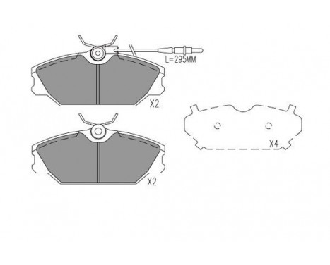 Bromsbeläggssats, skivbroms KBP-1022 Kavo parts