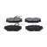 Bromsbeläggssats, skivbroms KBP-1022 Kavo parts