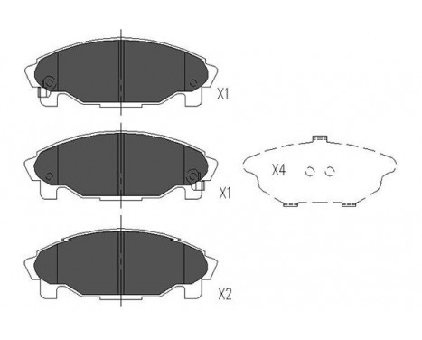 Bromsbeläggssats, skivbroms KBP-1502 Kavo parts