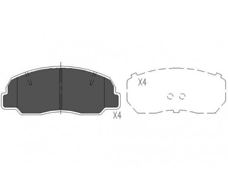 Bromsbeläggssats, skivbroms KBP-1504 Kavo parts