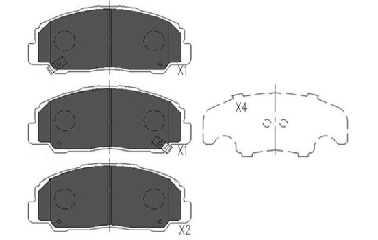 Bromsbeläggssats, skivbroms KBP-1505 Kavo parts