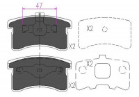 Bromsbeläggssats, skivbroms KBP-1506 Kavo parts