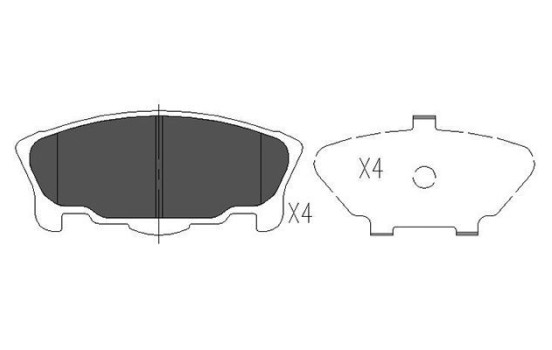 Bromsbeläggssats, skivbroms KBP-1507 Kavo parts, bild 2