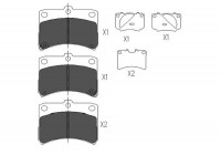 Bromsbeläggssats, skivbroms KBP-1510 Kavo parts