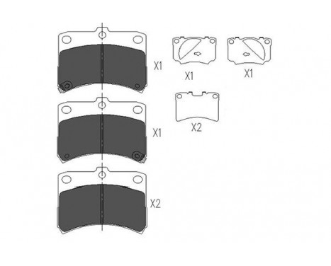 Bromsbeläggssats, skivbroms KBP-1510 Kavo parts