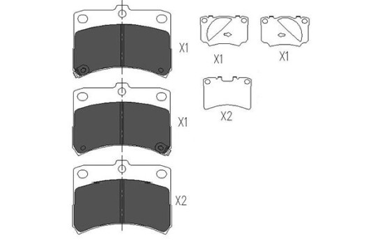 Bromsbeläggssats, skivbroms KBP-1510 Kavo parts