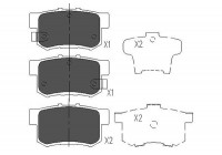 Bromsbeläggssats, skivbroms KBP-2009 Kavo parts