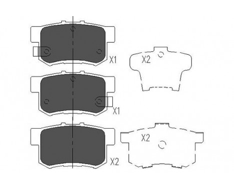 Bromsbeläggssats, skivbroms KBP-2009 Kavo parts