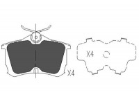 Bromsbeläggssats, skivbroms KBP-2011 Kavo parts