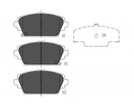 Bromsbeläggssats, skivbroms KBP-2012 Kavo parts