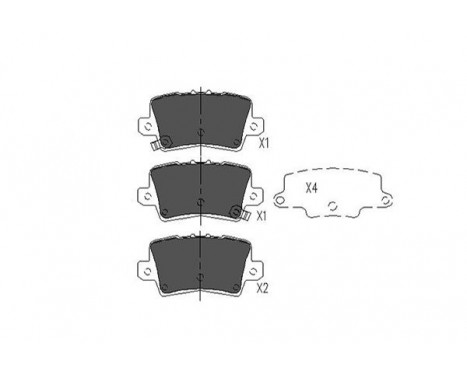 Bromsbeläggssats, skivbroms KBP-2014 Kavo parts