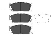 Bromsbeläggssats, skivbroms KBP-2016 Kavo parts