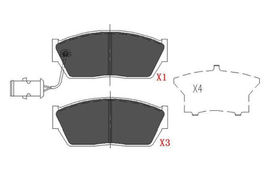 Bromsbeläggssats, skivbroms KBP-2018 Kavo parts