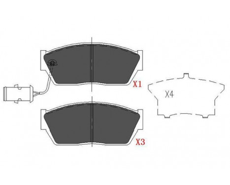 Bromsbeläggssats, skivbroms KBP-2018 Kavo parts, bild 2