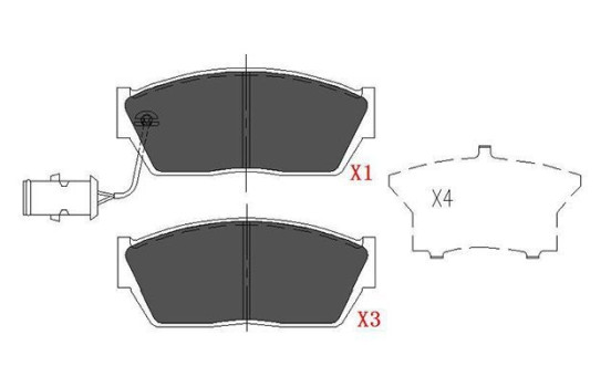 Bromsbeläggssats, skivbroms KBP-2018 Kavo parts, bild 2