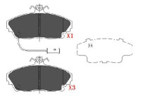 Bromsbeläggssats, skivbroms KBP-2019 Kavo parts