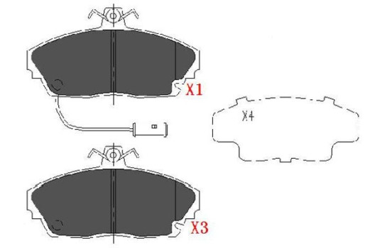 Bromsbeläggssats, skivbroms KBP-2019 Kavo parts