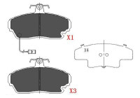 Bromsbeläggssats, skivbroms KBP-2021 Kavo parts